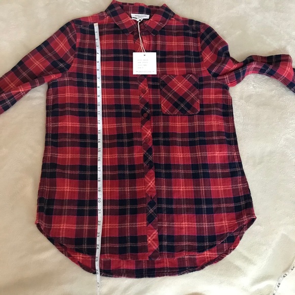 BeachLunchLounge Plaid Button-Up Top - Size S - Picture 9 of 9